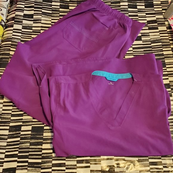Carhartt Purple/Eggplant scrubs set